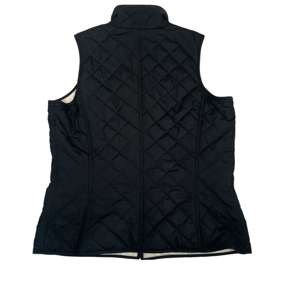 Lauren Ralph Lauren Womens Petite Small Quilted Reversible Vest Black White P/P - Picture 5 of 12